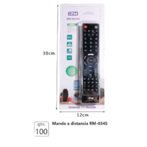 Control Remoto Universal Smart TV RM-034S - Mando Multifunción de Gran Formato por mayor - Electrónica por mayor