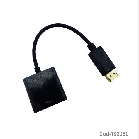 Convertidor Cable Display port Macho A Conector HDMI Hembra. Negro En Bolsa. por mayor - Electronica por mayor