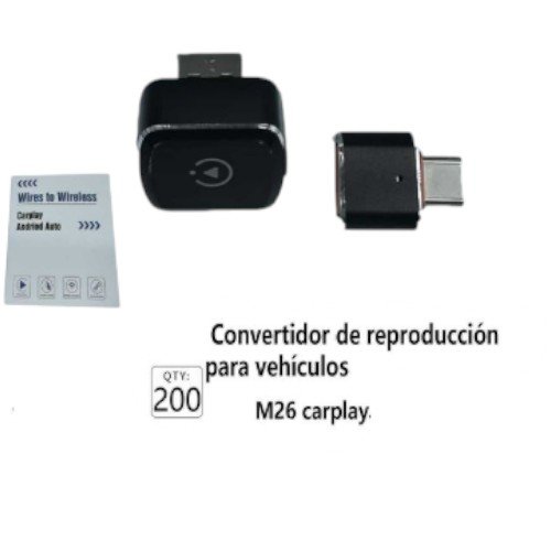 Convertidor de Reproducción M26 Carplay - Adaptador Inalámbrico Ultra Compacto para Vehículos por mayor - Electrónica por mayor