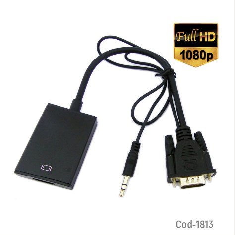 Convertidor De Vídeo VGA A HDMI + Audio, Con Plug 3.5 Estéreo por mayor - Electronica por mayor