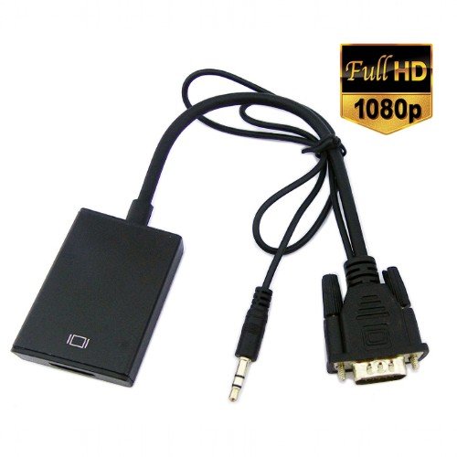 Convertidor De Vídeo VGA A HDMI + Audio, Con Plug 3.5 Estéreo por mayor - Electrónica por mayor