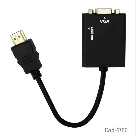 Convertidor HDMI-VGA Con Cable De Audio 3.5mm, En Caja De PVC. por mayor - Electronica por mayor