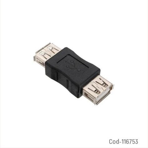 Copla USB Hembra-Hembra, Para Extender Cable USB. En Blister. por mayor - Electronica por mayor