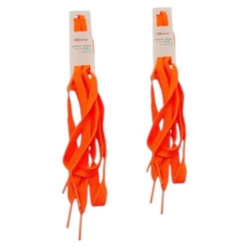 CORDONES PLANOS NARANJA FLUORESCENTE 1 PAR-120 CM por mayor en Chile