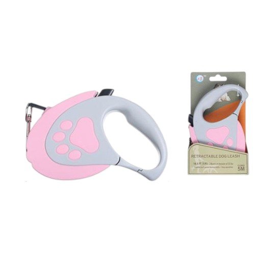 Correa Retráctil Automática de 5 Metros con Diseño de Huella para Perros por mayor - Mascotas por mayor