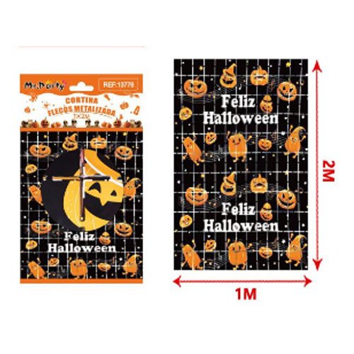 CORTINA METALIZADA HALLOWEEN por mayor - Halloween por mayor