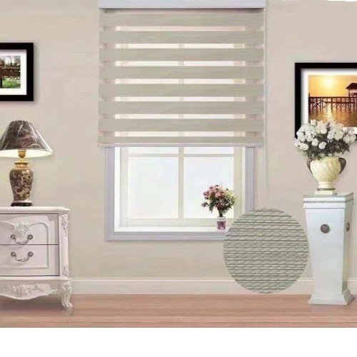 Cortina Roller Duo Beige Jaspeada 100x200cm por mayor Hogar por mayor