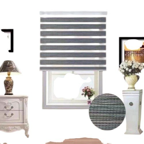 Cortina Roller Duo Jaspeada Gris 120x200 cm por mayor Hogar por mayor