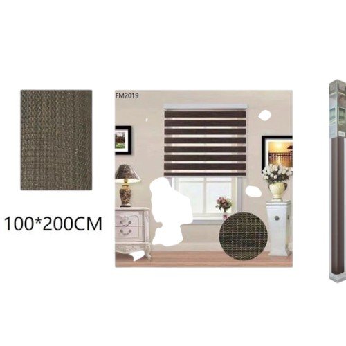 Cortina Roller Zebra Duo Texturizada 100x200cm por mayor Hogar por mayor