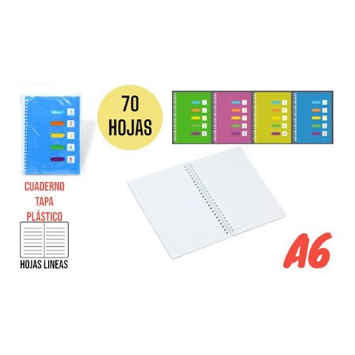 CUADERNO ESPIRAL A6 por mayor Útiles Escolares por mayor