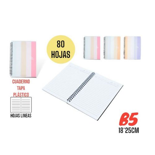 CUADERNO ESPIRAL B5 por mayor Útiles Escolares por mayor