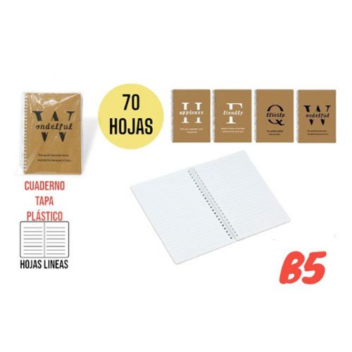 CUADERNO ESPIRAL B5 por mayor Útiles Escolares por mayor