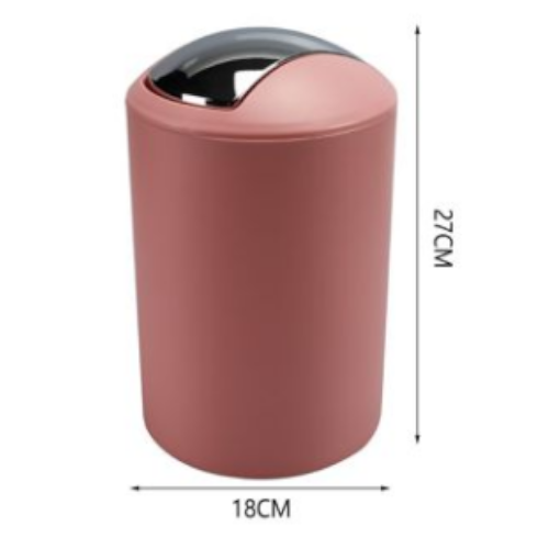 CUBO DE BASURA DE BAÑO DE COLOR ROSA CLARO por mayor Hogar por mayor