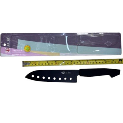 Cuchillo para Congelados de 7 Pulgadas con Hoja de Acero Negro y Diseño de Agujeros por mayor Hogar por mayor