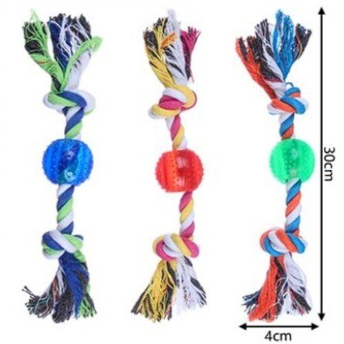 CUERDA CON BOLA  por mayor - Mascotas por mayor