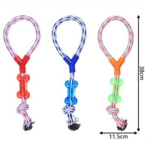 Cuerda en Y con hueso atravesado por mayor - Mascotas por mayor