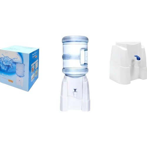 Dispensador de Agua de Sobremesa Manual con Grifo y Base Reforzada para Bidones por mayor - Hogar por mayor