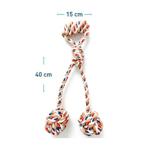 DOBLE  BOLA DE CUERDA por mayor Mascotas por mayor