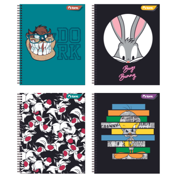 Cuaderno univ 100 torre looney tunes mayorista — imagen 2