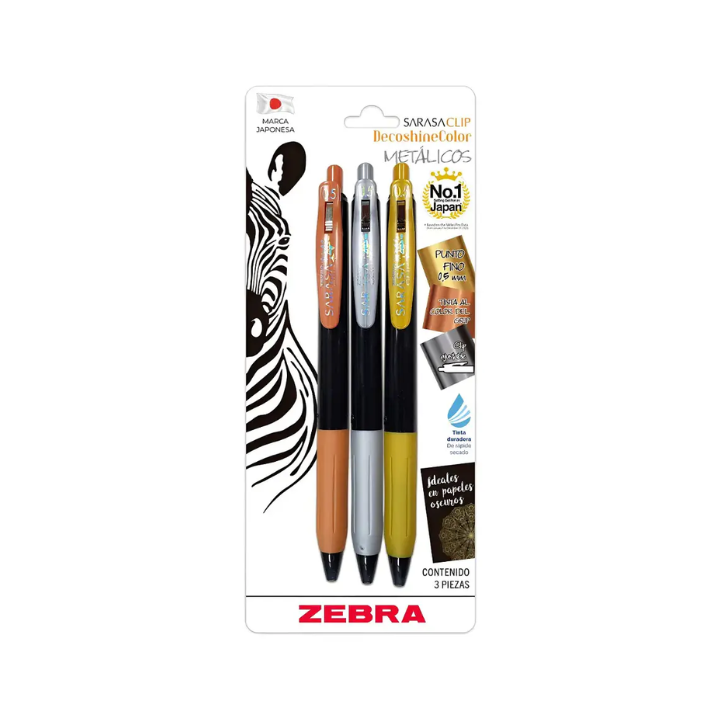 LAPIZ GEL 0.7 ZEBRA 3U METALICO por mayor en Chile