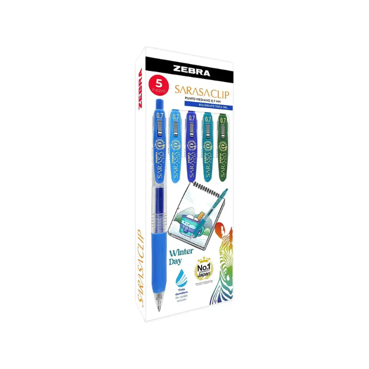 LAPIZ GEL 0.7 WINTER 5U ZEBRA por mayor en Chile
