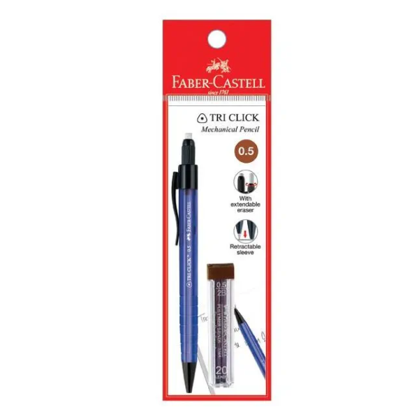 PORTAMINAS+MINA 0.5 FABER TRICLICK por mayor en Chile