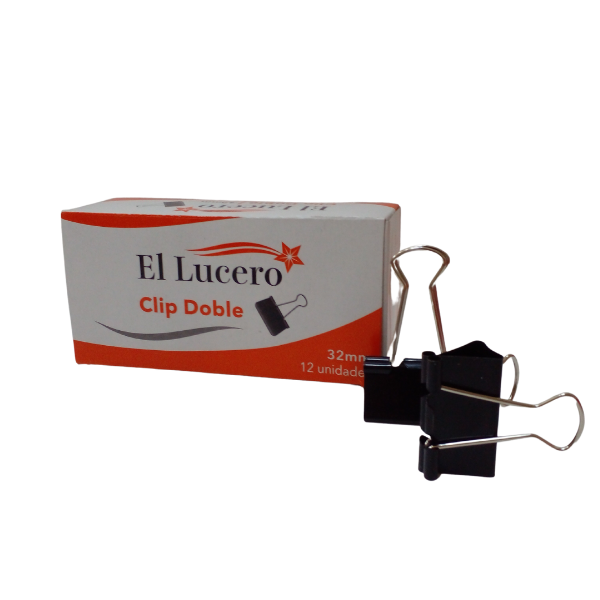 CLIP DOBLE 32MM EL LUCERO 32 mm por mayor en Chile