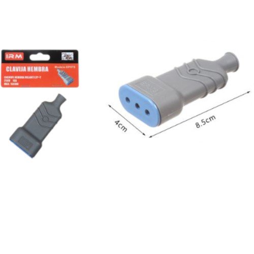 Enchufe Hembra de Conversión EP078 - Conector Volante con Puerta de Seguridad 10A por mayor - Electrónica por mayor