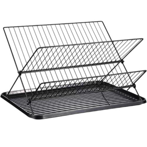 Escurridor de Platos Plegable en Forma de X con Bandeja Anti-Goteo por mayor Hogar por mayor