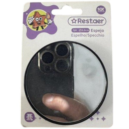 Espejo Circular con Aumento de 5x para Rostro y Maquillaje de Precisión (8.8 cm) por mayor - Belleza por mayor