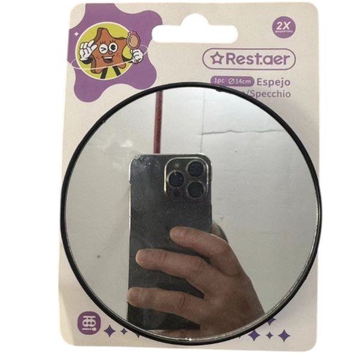 Espejo Circular de Aumento 2X con Diámetro de 14 cm para Belleza y Cuidado Personal por mayor - Belleza por mayor