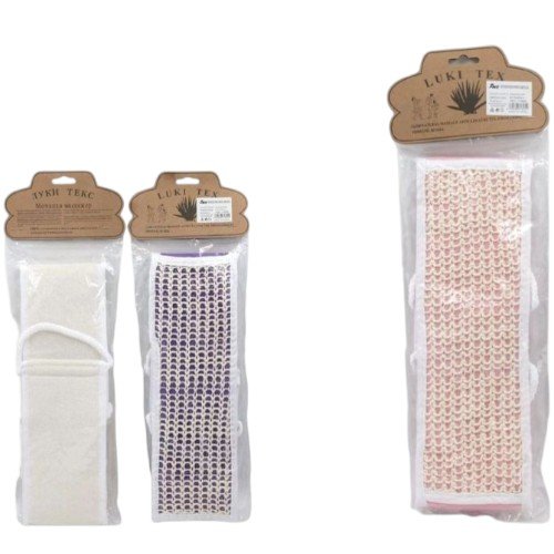 Esponja Exfoliante de Baño Estilo Banda Larga 10x30cm por mayor - Hogar por mayor