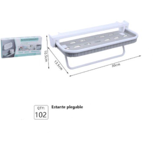 Estante Plegable de Pared Multiuso con Toallero Integrado para Baño y Cocina por mayor - Hogar por mayor