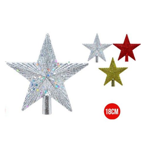 ESTRELLA COPA DE ARBOL PINTADA por mayor - Navidad por mayor