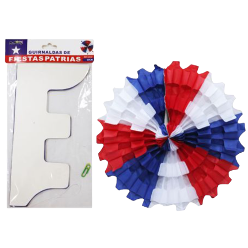 ABANICO FLOR DE PAPEL  por mayor - Fiestas-Patrias por mayor