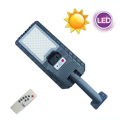 Foco Con Brazo Solar De 300 Watt, 79 LED, En PVC Con Control Remoto Y Sensor. por mayor Electrónica por mayor