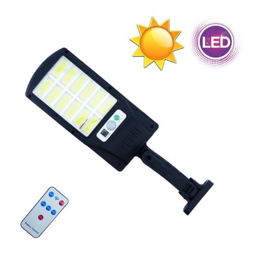 Foco Con Brazo Solar Modelo BK-120-B De 12 LED COB En 12 Placas, PVC. por mayor Electrónica por mayor