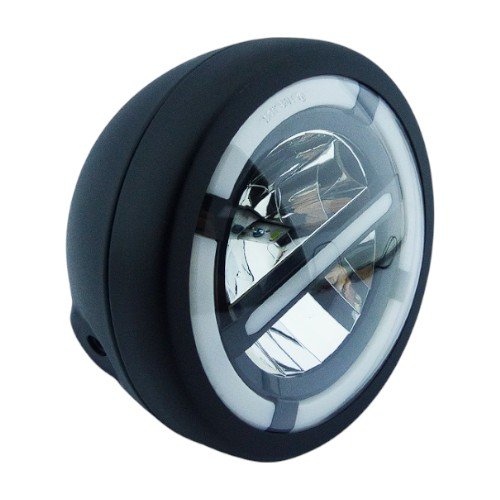 Foco Delantero Para Moto Con Aro De Luz Blanca Y Amarilla A 12 Volt Universal. por mayor Electrónica por mayor