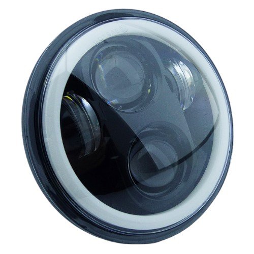 Foco Delantero Redondo De 4 LED Mas Aro Duo Color Para 12 Y 24 Volt por mayor Electrónica por mayor