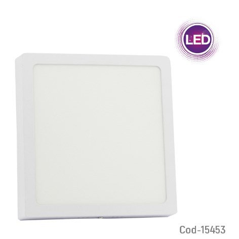 Foco LED 18 Watt, Panel Sobrepuesto Cuadrado, Luz Blanca, En Caja. por mayor Electronica por mayor