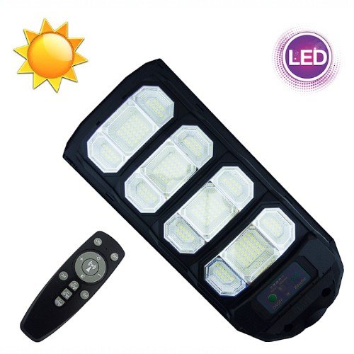 Foco Para Poste Solar De 400 Watt Con 12 Placas, 200 LED PVC Modelo XL-200 Y Control. por mayor Electrónica por mayor