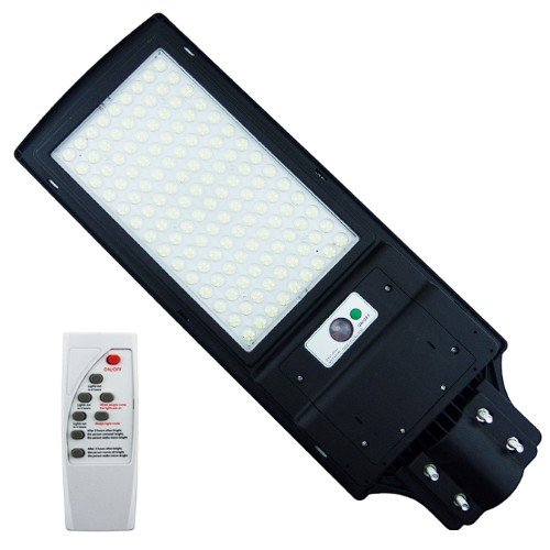 Foco Para Poste Solar De 600 Watt Con 1 Placa De 504 LED En PVC, Sensor De Movimiento Y Control Remoto. por mayor Electrónica por mayor
