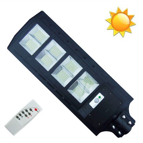 Foco Para Poste Solar De 800 Watt Con 8 Placas Y 336 LED En PVC Con Control Remoto por mayor Electrónica por mayor