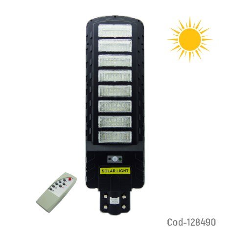 Foco Para Poste, Solar LED 320Watt, 320 LED, 8 Placas, Control Remoto. PVC. por mayor - Electronica por mayor