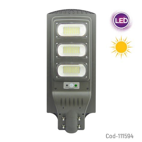 Foco Solar 144 LED, 120Watt Para Poste, De 3 Placas Con Sensor por mayor Electrónica por mayor