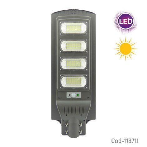 Foco Solar 192 LED, 160Watt Para Poste, De 4 Placas Con Sensor por mayor Electrónica por mayor