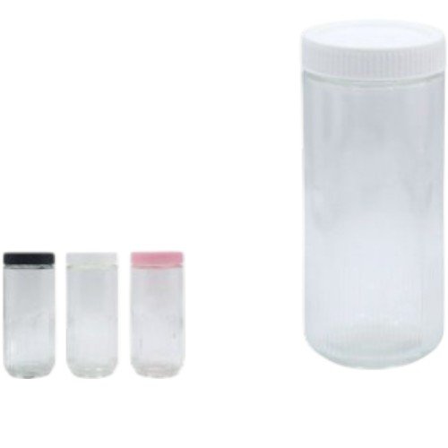 Frasco de Vidrio Cilíndrico 750ml con Tapa Plástica de Color 750ml por mayor en Chile