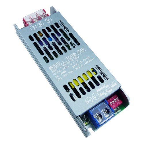 Fuente De Poder De 100 Watt A 24 Volt, 4.16 Amp Slim E Intensidad Regulable. por mayor Electrónica por mayor