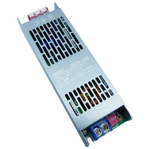 Fuente De Poder De 300 Watt A 24 Volt, 12.5 Amp Slim E Intensidad Regulable. por mayor Electrónica por mayor