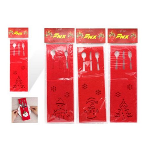 FUNDA HUECA PARA CUBIERTOS por mayor Navidad por mayor